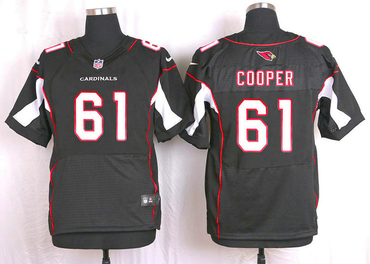 Nike NFL Arizona Cardinals #61 Jonathan Cooper Black Elite Jersey